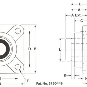 4 Bold Flange Block - Dimensions